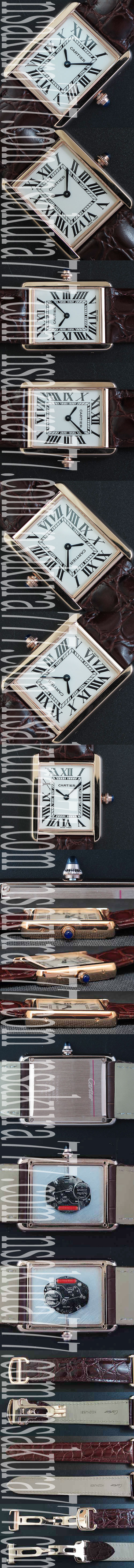 安心注文 CARTIER タンクアングレーズ Quartz movement搭載A6 ホワイトダイアル  ピンクゴールド
