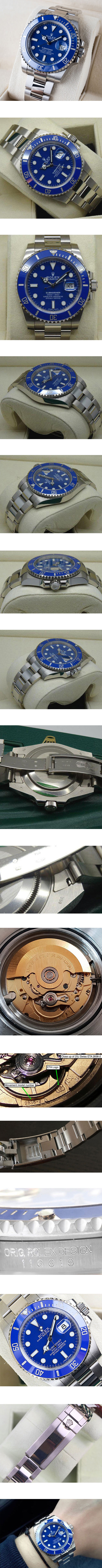 堅牢な精密時計ロレックスサブマリーナー 116619LB(GM製造工場)