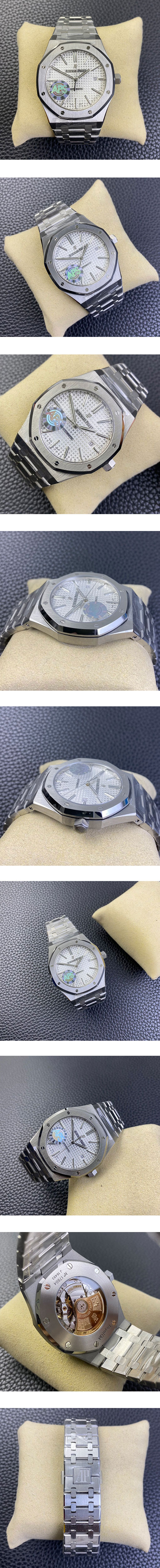 2024最高級オーデマピゲ ロイヤル オーク 41mm 15400ST.OO.1220ST.02 シルバーホワイト 3120ムーブメント 【APS工場】