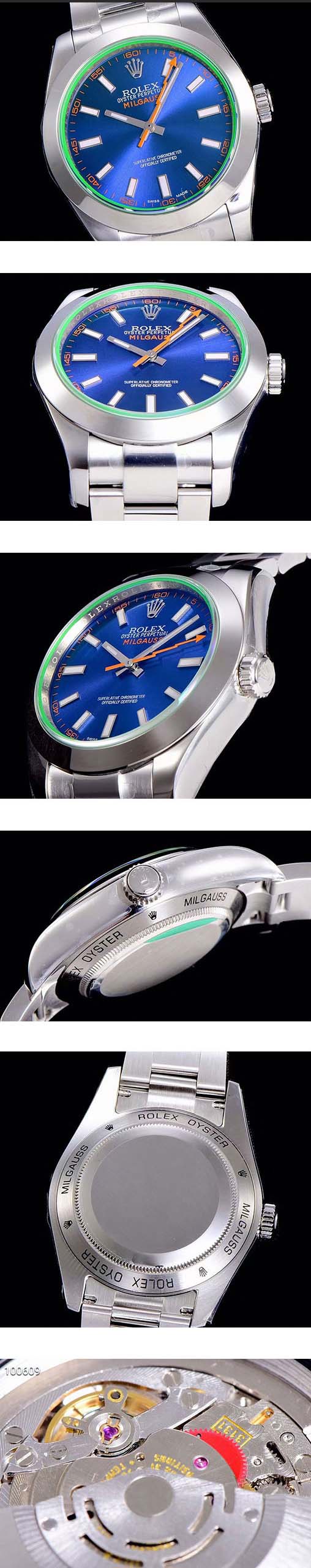 品質安定シングル時計ロレックスミルガウスM116400GV-0002(GM製造工場)