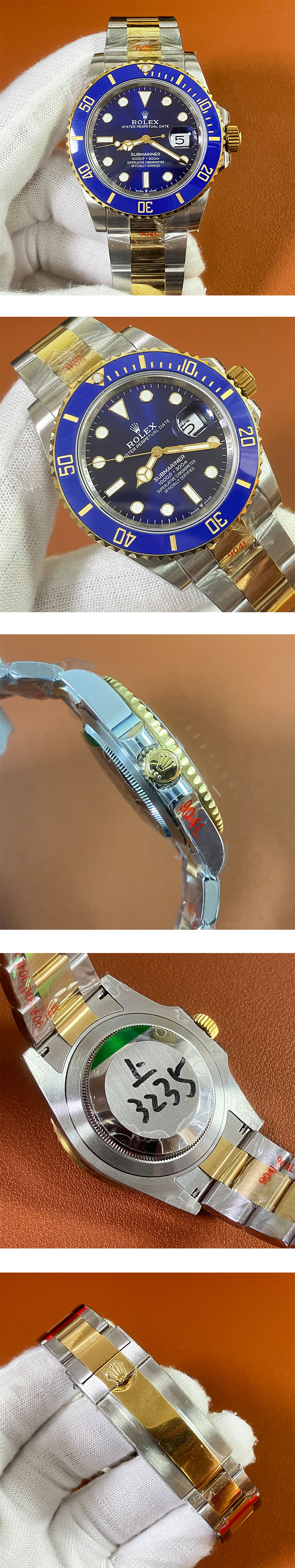砲金モデル時計ロレックスサブマリーナーM126613LB(GM製造工場)