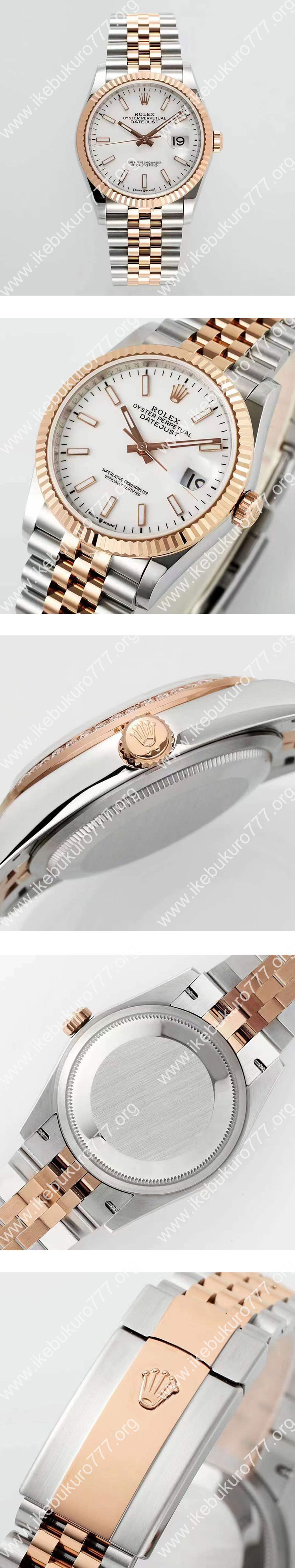 GM人気新品 ロレックスコピー 126231 デイトジャスト 36mm ホワイト 3235搭載 全国お届け