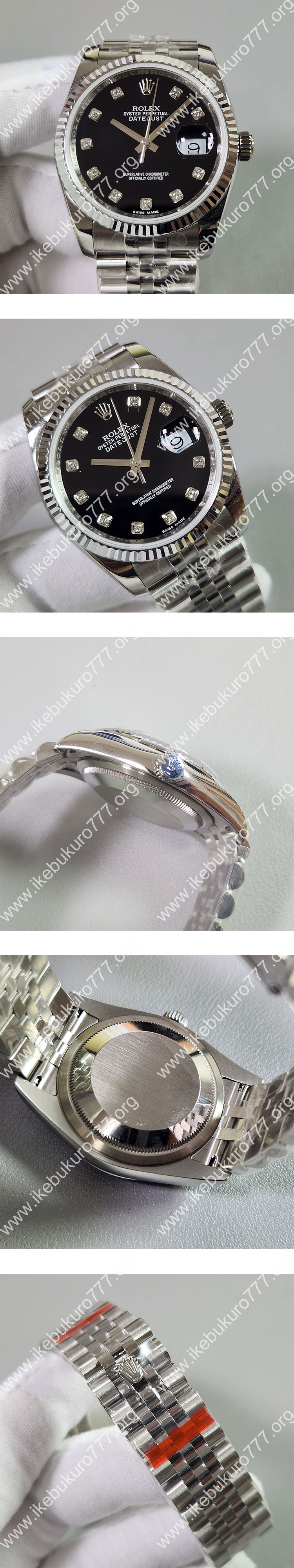 【GM工場、 3135搭載】ロレックスコピー 116234-J-63200 デイトジャスト 36mm ブラック