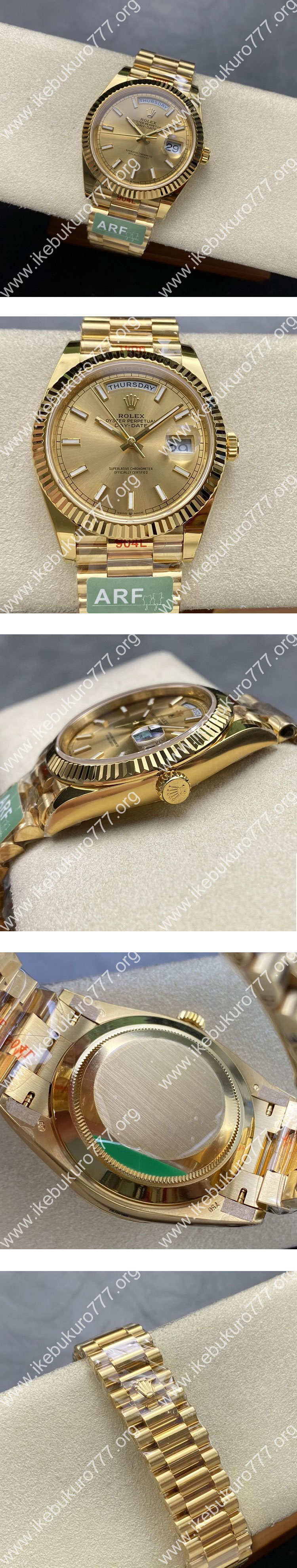 【加重版 重量200g】最強のロレックス M228238-0003 デイデイトコピー 40mm シャンパン 3255搭載 ARF製