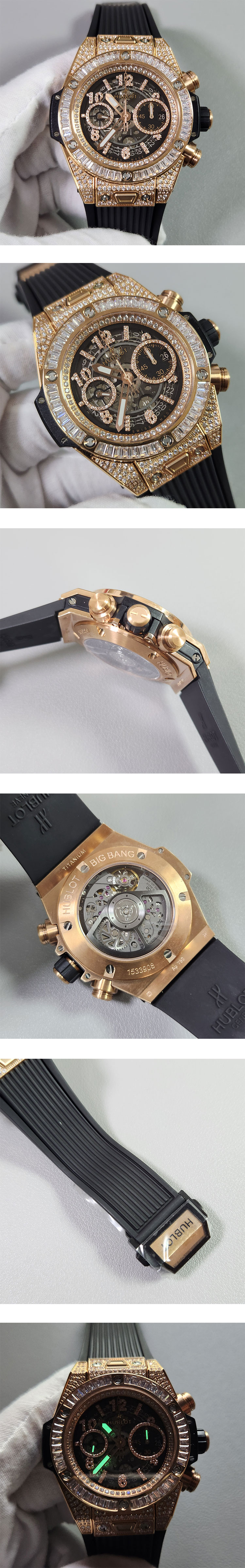 信頼と実績！Hublotコピー  421.OX.1180.RX.0904 ビッグ・バン ウニコ キングゴールド ジュエリー 「BBF」
