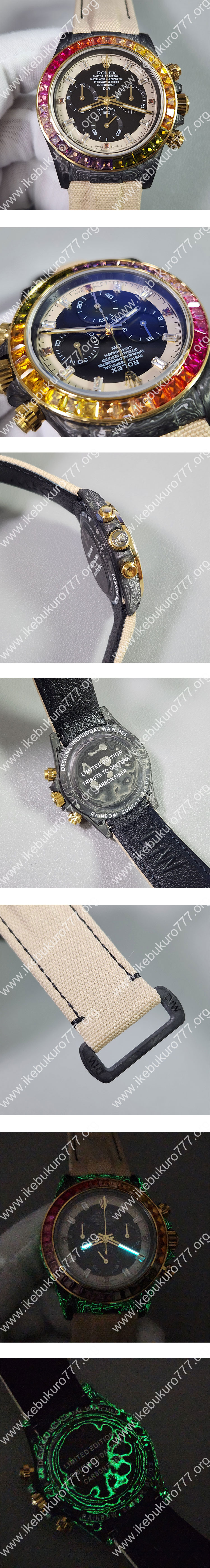 【TW製】DIWカスタマイズ ロレックスコピー コスモグラフ デイトナ RAINBOW SUNRAY 40mm 7750搭載