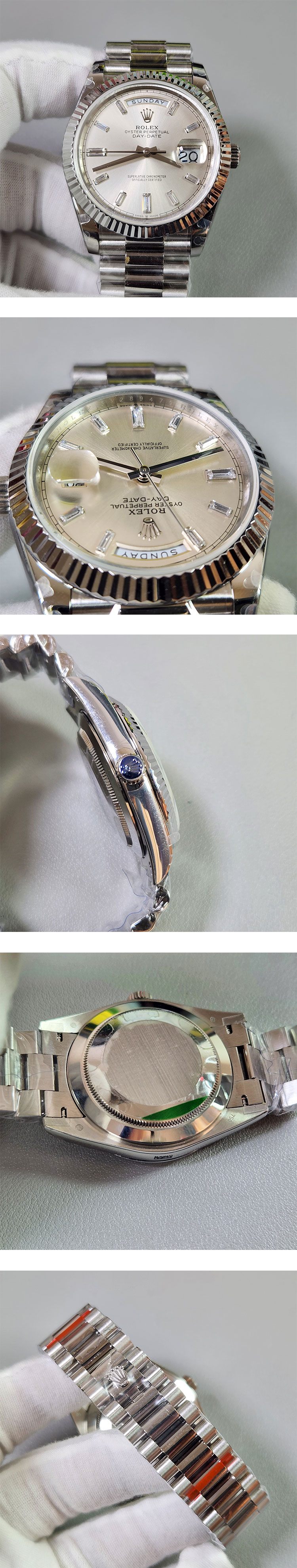ロレックス「 GM製最N級」 スーパーコピー デイデイト228239A シルバー 40mm 3255自動巻き