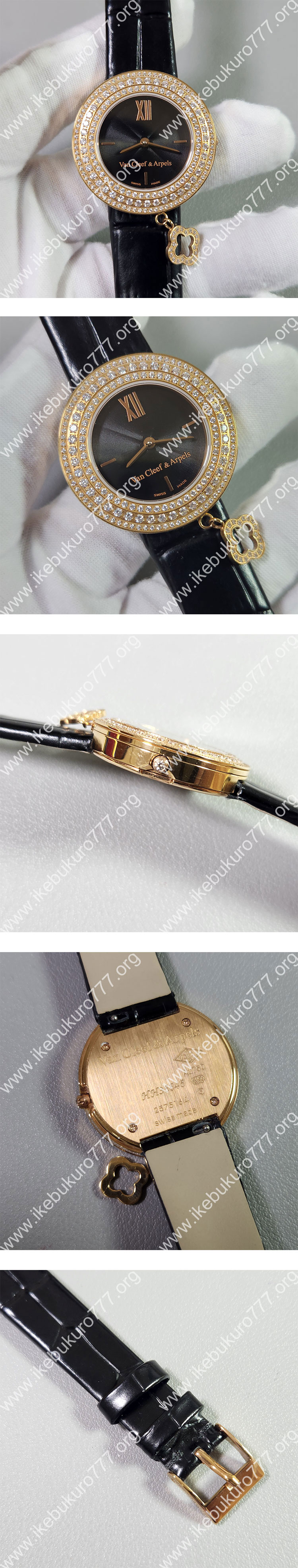 TT製 ヴァンクリーフ&アーペル チャームダイヤモンド VCARM93500 ブラック文字盤 32mm スーパーコピー時計