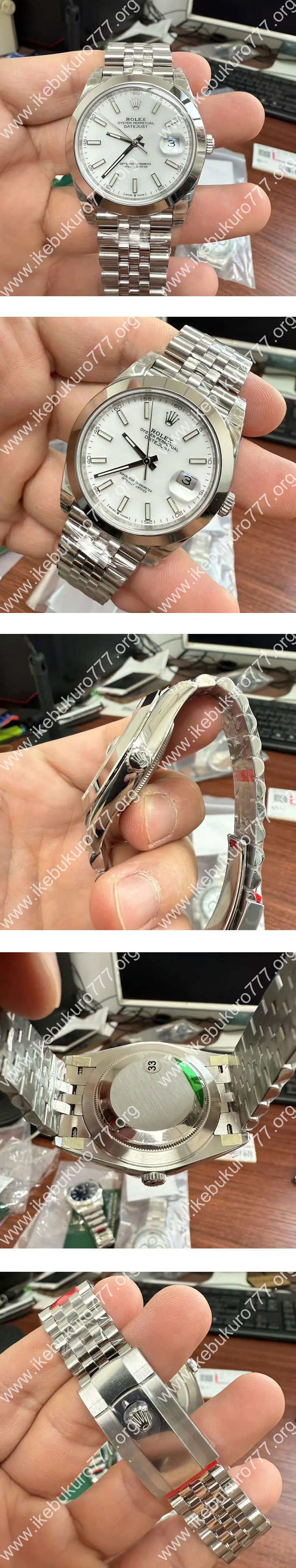 【GM製 3235搭載】ロレックスコピーM126300-0006 デイトジャスト 41mm ホワイト 人気時計