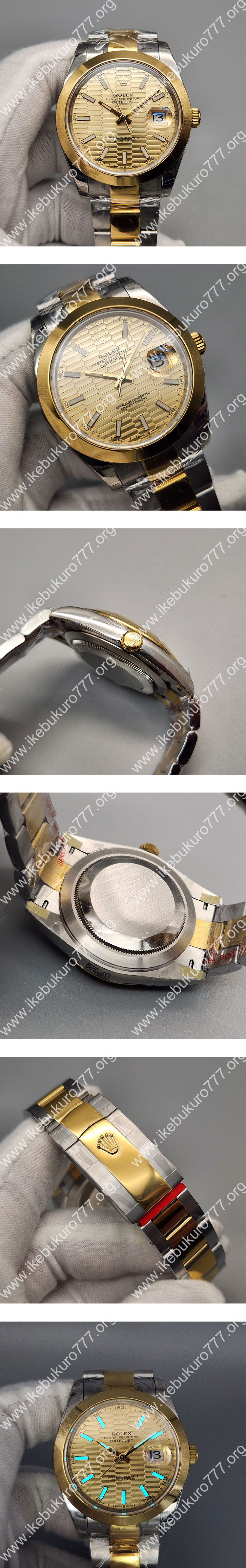 【XT製 優れた品質】ロレックスコピー M126303-0021 デイトジャスト 41mm ゴールデンフルーテッドモチーフ