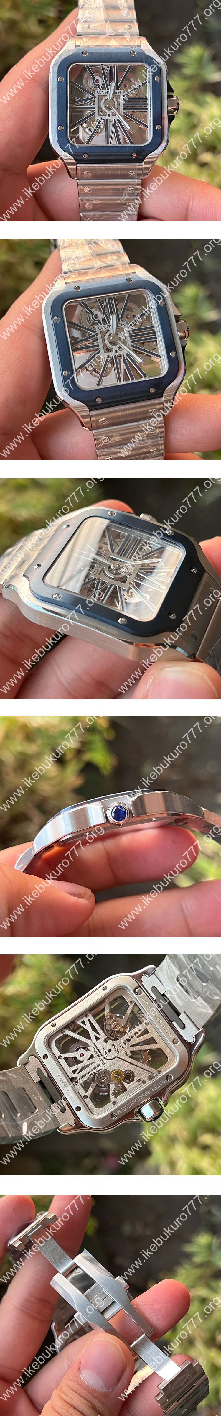 RF工場 ブランド時計コピーカルティエ サントス ドゥ スケルトン WHSA0028 卓越性の追求