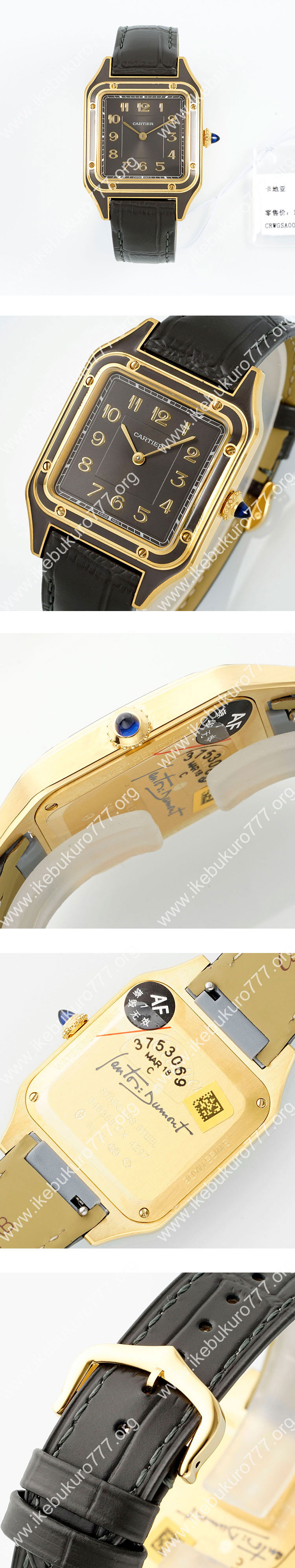 【最安値 AF工場】カルティエスーパーコピー時計 サントス デュモンLM WGSA0097 グレー 電池式