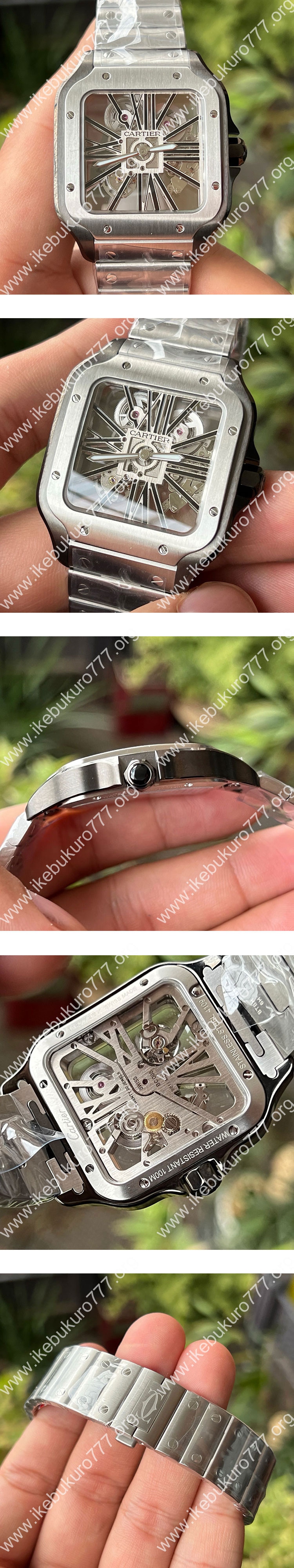 RF工場スーパーコピー時計 カルティエ サントス ドゥ スケルトンWHSA0027 ハイランク偽物時計