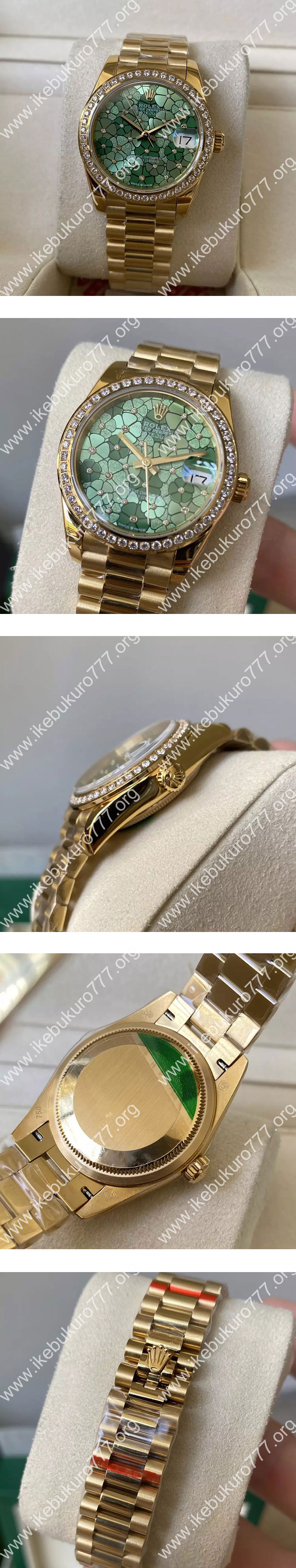 【GM製 グリーンフローラルモチーフ】M278288RBR-0038 デイトジャスト 31mm ロレックスコピー時計(レディース)
