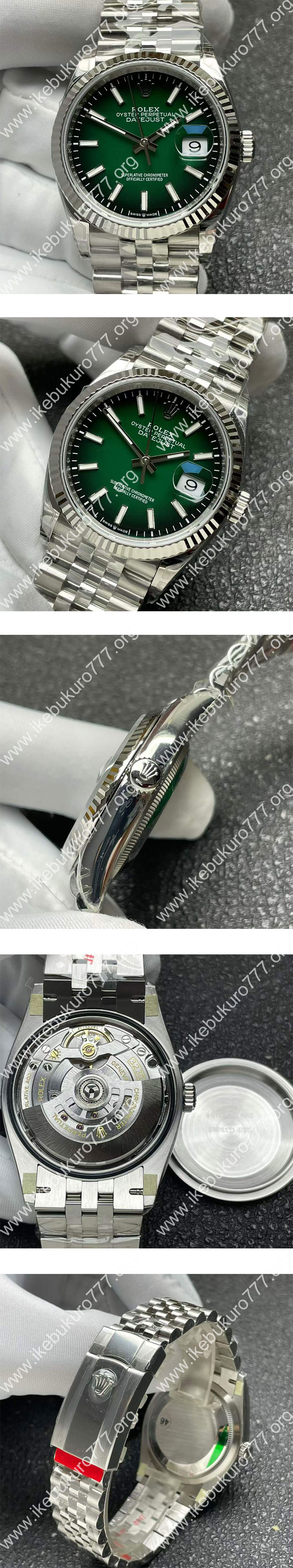 最高グレードVS製 ロレックスコピー M126234-0059 デイトジャスト 36mm グリーン文字盤