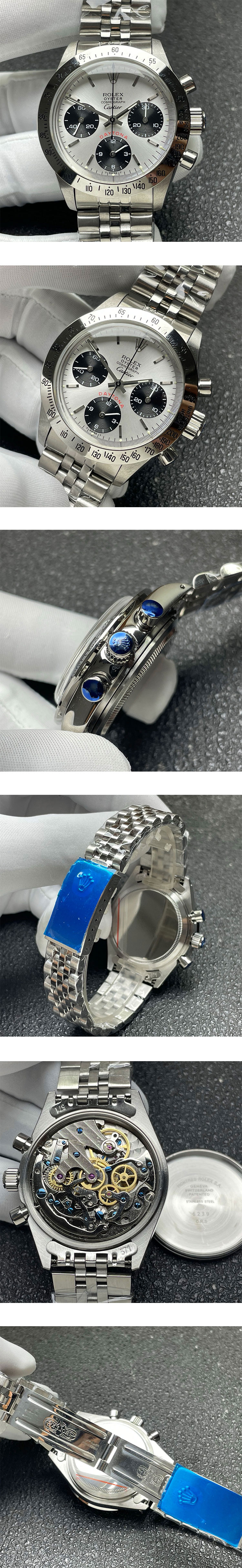 (ROLEX&Cartier) ロレックスコピー時計デイトナ6265ホワイト文字盤 SN工場製 品質安心
