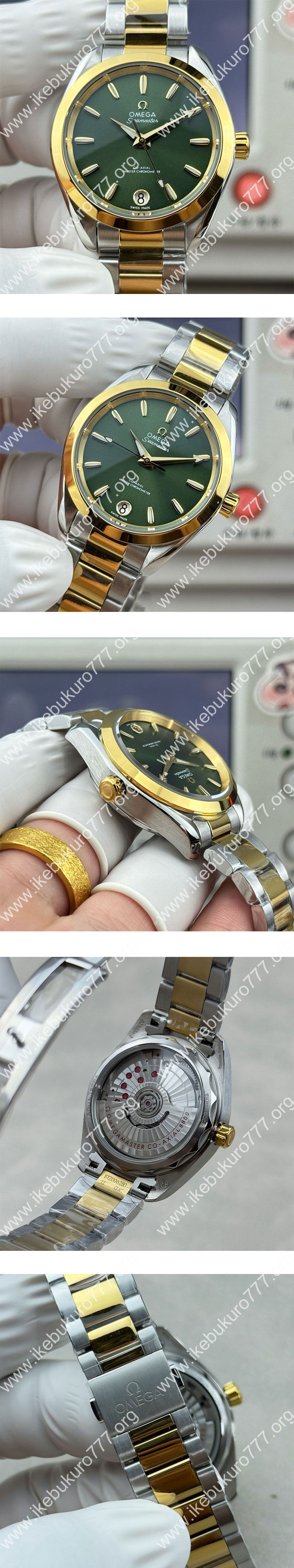 【VS+製】オメガコピー シーマスターアクアテラ 220.20.34.20.10.002 ケース径34mm グリーン文字盤