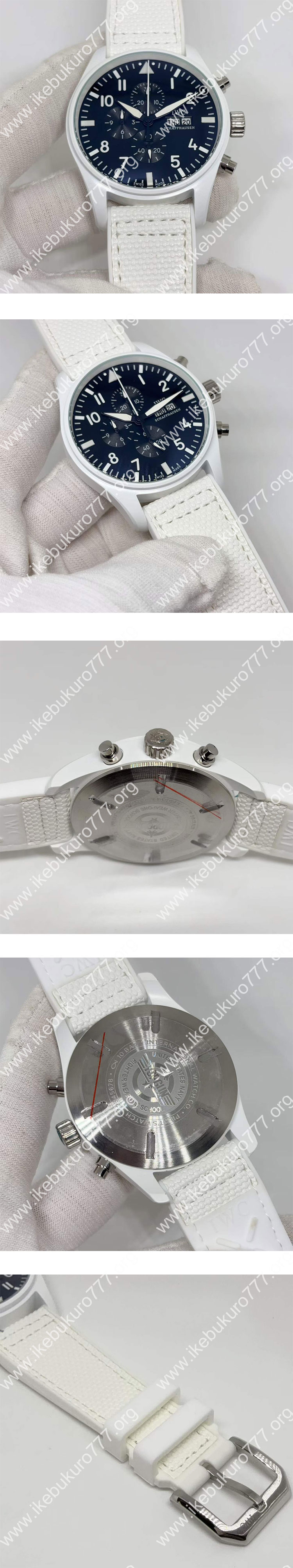 【QM製 品質良好】IWC パイロットコピープティフランスIW389105 黒文字盤電池式腕時計