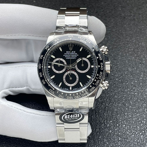 BT工場出品 最強のロレックスコピー新品 126500LN コスモグラフ デイトナ 40mm ブラック タントン製キャリバー4131搭載