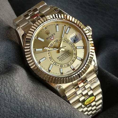 【9002搭載、42mm】品質強化品 ロレックスコピーM336938-0004 スカイドゥエラー シャンパン 超大人気