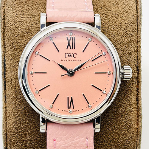 安心注文 IWS製 IWCコピー IW357417 ポートフィノ オートマティック 34mm ピンク- ikebukuro777時計店