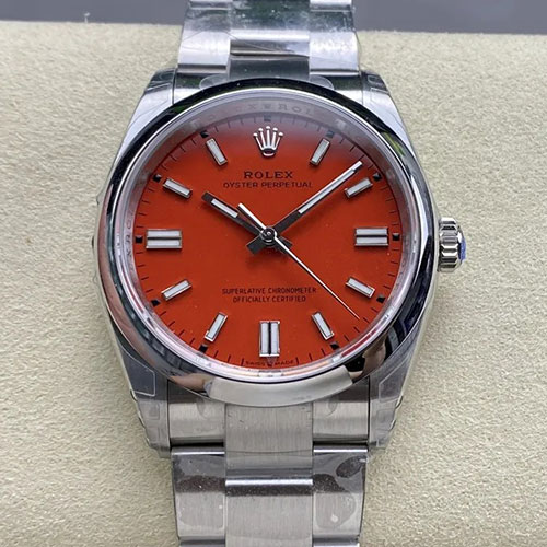 VS工場 ロレックスコピー M126000-0007 オイスターパーペチュアル 36mm コーラルレッド 佐川急便