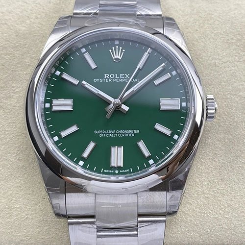 (VS工場)ロレックスコピー M124300-0005 オイスターパーペチュアル ケース径41mm グリーン文字盤