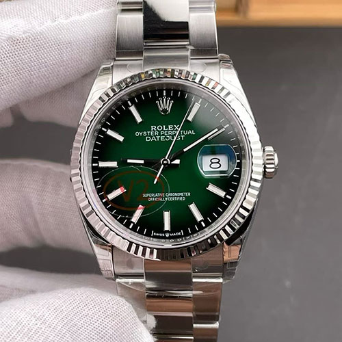 最高精密VS製 ロレックス M126234-0060 デイトジャストコピー 36mm スモークグリーン文字盤
